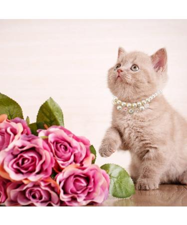Shop Hacraho Pet Pearl Collar - Elegant Dog & Cat Necklace with Rhinestone for Small Pets - Buy Online on GoSupps.com