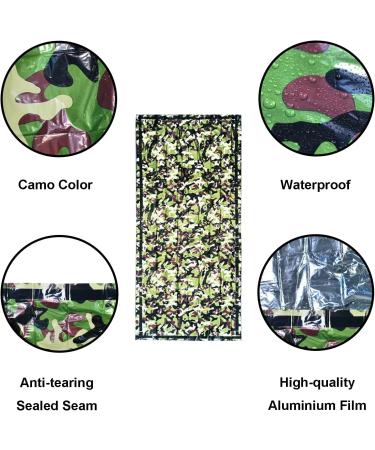GOGOOD Camo Emergency Sleeping Bags 4 Pack - Lightweight Survival Bivvy Sack for Camping and Hiking - Stay Warm After Disasters - Portable Gear with Whistles (1 Person) - Buy Online on GoSupps.com