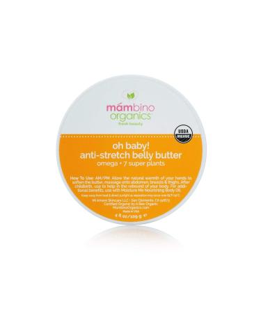 Mambino Organics Anti-Stretch Mark Cream for Pregnancy – Nonsticky, Organic Belly Butter with Shea, Cocoa Butter, Vitamins, Omegas – Natural, Vegan 1st-Trimester Pregnancy Must-Haves, 4 oz. - Buy Online on GoSupps.com