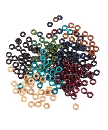 Chiwanji 100pcs Mixed Color Imitation Wood Beads - Wholesale Dreadlock & Braid Hair Accessories for DIY Crafting - Buy Online on GoSupps.com