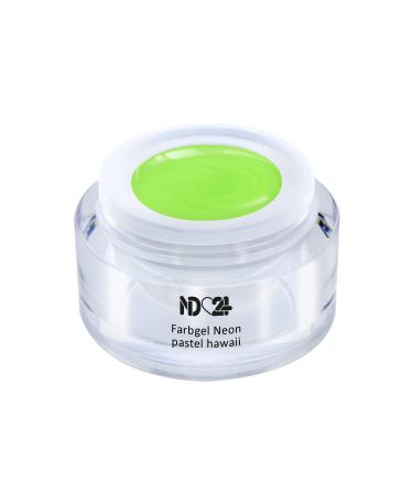 Uv Led Color Gel - Gel Neon Pastel Hawaii - Green Color - Studio Quality - Made in Germany - 5ml