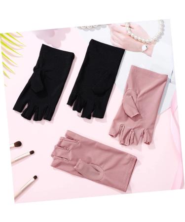 HONMEET 2 Pairs UV Gloves Gel for Nails UV Shield Glove Nails Gel Nail Art Gel Gloves for Gel Manicure UV Gloves Manicure Gloves Sun Gloves Anti Gloves Nail Gel Cotton - Buy Online on GoSupps.com