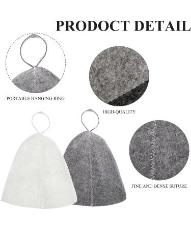 DGUSO 2-Piece Sauna Hat Set | Funny Sauna Hut for Men & Women | Sauna Accessories + Free Black Cat Storage Bag (Gray & White) - Buy Online on GoSupps.com