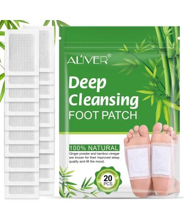 Deep Cleansing Foot Patches with Natural Bamboo Vinegar - Stress Relief & Deep Sleep (20 Pack) | International Shipping Available - Buy Online on GoSupps.com