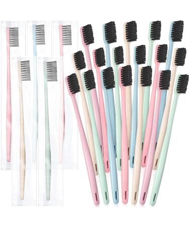 500 Pcs Toothbrushes Bulk Disposable Toothbrushes Individually Wrapped Soft Bristle Tooth Brush Set Travel Toothbrushes for Adult Kid Dental Care Camping Guestroom Home Car Office School Hotel Gift