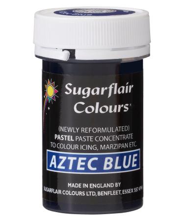 Sugarflair Aztec Blue Pastel Food Colouring Paste Highly Concentrated for Use with Sugar Pastes Buttercream Royal Icing or Cake Mix Subtle Colour Dye - 25g