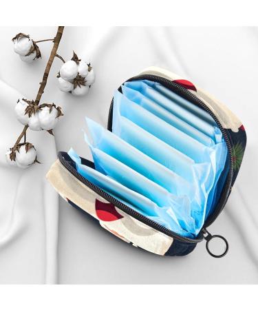 Muoooum Merry Christmas Sanitary Napkin Storage Bag | Portable Menstrual Pad & Cup Pocket for Teens & Women | 4.7x6.6 inches - Buy Online on GoSupps.com