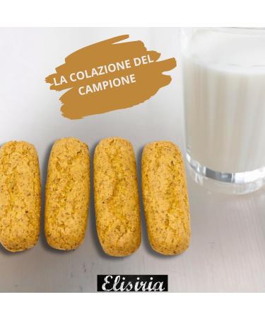  Elisiria MADE IN ITALY Elisiria - Sugar-Free Artisan Biscuits - 1 kg Pack - Perfect dry biscuits for breakfast and snacks made in Italy - Sugar-Free Biscuits - Buy Online on GoSupps.com