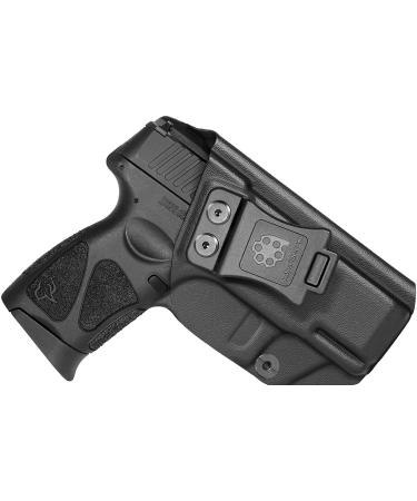 Taurus G3CG2C Holster IWB KYDEX Holster Fit: Taurus G3C  G2C  G2S  Millennium G2 PT111  PT140 Pistol  Inside Waistband  Adjustable Cant  Made in The USA by Amberide Black Right Hand Draw (IWB)
