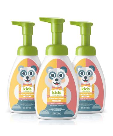 Kids Foaming Pump Hand Sanitizer, Alcohol Free, Cupcake, Kills 99.9% of Bacteria, 8.45oz- Babyganics Pack of 3
