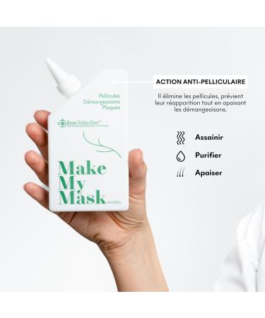 MakeMyMask Pre-Shampoo Anti-Dandruff & Bleeding 100% Natural - Scalp Treatment - Dandruff - Plates - Restores Micriobiome - Anti-Recidive - Buy Online on GoSupps.com