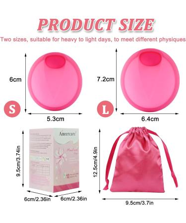Wusanna Menstrual Disc 2-Pack | Leak-Proof Tampon Alternative | Menstrual Cup with Storage Box & Bag | Up to 12 Hours Comfort (Pink S+L) - Buy Online on GoSupps.com