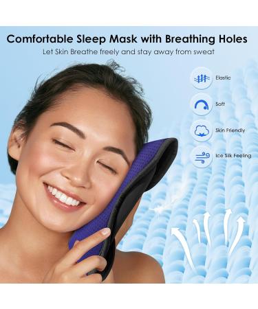 Musicozy Bluetooth Sleep Headphones - Upgraded V5.3, Adjustable & Comfortable Eye Mask for Side Sleepers - Navy - Buy Online on GoSupps.com