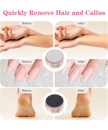 Jkevow Crystal Hair Eraser 2 in 1 Foot File Callus Remover Nano Crystal Hair Remover Stone Nano Crystal Painless Exfoliation Hair Removal Tool for Women & Men - Buy Online on GoSupps.com