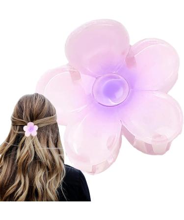 Flower Clips - Hawaiian Flower Cute Hair Clip Strong Hold Hair Clips Flower Hair Accessories For Women & Girls For Thick & Thin Hair Gradient light purple - Buy Online on GoSupps.com