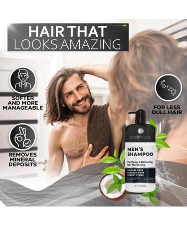 Buy Men's Tea Tree Oil & Peppermint Shampoo - Sulfate & Paraben Free | Volumizing Clarifying Formula for Oily Hair & Dry Scalps - Buy Online on GoSupps.com