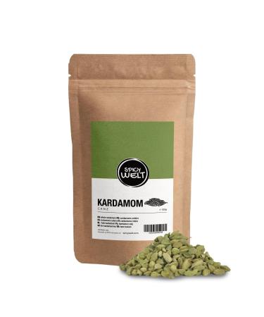 Spicy Welt Cardamome Verte Enti re (100g) Gousses de Cardamome (Elettaria Cardamomum) | Pour Th Cha Riz Curry & P tisserie | Saveur Fra che & Menthol e | 100% Naturel Sans Additifs