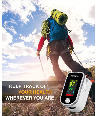 Pulse Oximeter Fingertip - Blood Oxygen Saturation Monitor with Heart Rate - Fast SpO2 Reading - TFT Screen - Lanyard Included - Buy Online on GoSupps.com