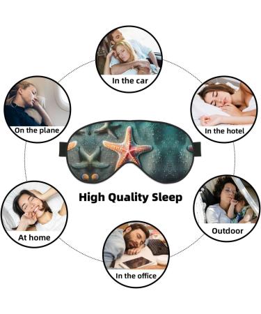SSIMOO Seashells Sea Star Soft Sleep Eye Mask - Breathable Travel Eye Patch for Women - Perfect for Relaxation & Comfort - Buy Online on GoSupps.com