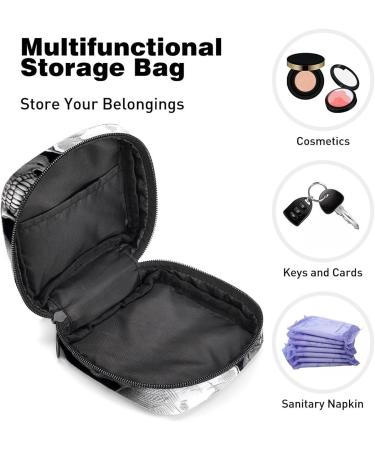 Black Skull Patterns Sanitary Napkin Storage Bag - Menstrual Cup Pouch for Women & Teen Girls - Multi-colored - Buy Online on GoSupps.com