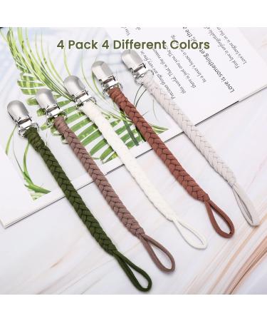 Pacifier Clip for Boys and Girls Binky Holder Pacifier Holder Leash Smoother Clip 100% Handmade Braided Fits All Pacifiers -Modern Unisex Baby Birthdays Gift(5 Pack) 5 Packs - Buy Online on GoSupps.com