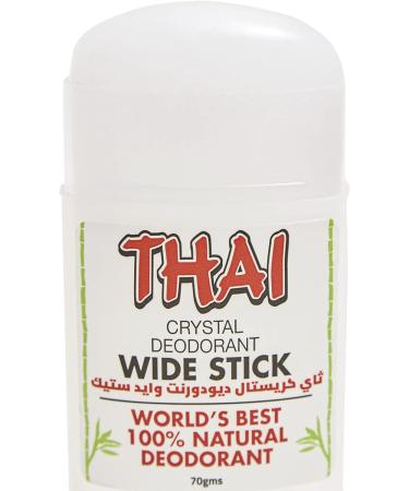 Thai Deodorant Wide Stick 70g - Natural Mineral Deodorant Stone | Deodorant Stones of America - Buy Online on GoSupps.com