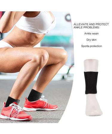 Buy Compression Ankle Support Sleeve | Elastic Ankle Brace for Athletes Dancers & Workers - Breathable Fabric (Black) - International Shipping Available - Buy Online on GoSupps.com