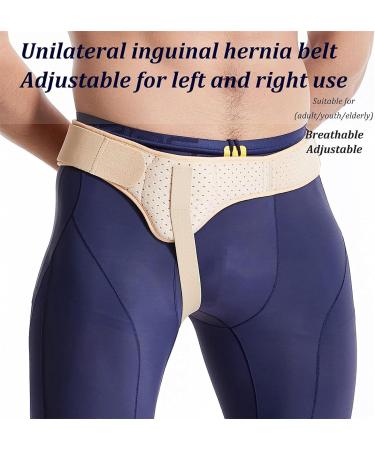 EAYH Adjustable Inguinal Hernia Support Belt for Men - Left/Right Side Relief - Buy Online on GoSupps.com