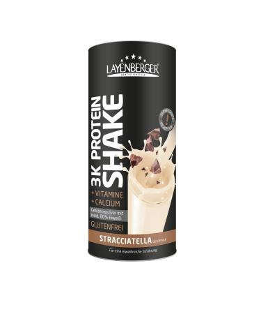 Layenberger 3K protein shake Stracciatella 80 % protein and only 4.0 % carbohydrates with only 2.1 g sugar (1 x 360 g) Stracciatella 2023