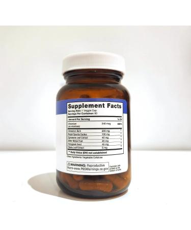 Herbaly Glucose Blood Sugar Complete Capsules - Natural Wellness Blend - Cinnamon Chromium Gymnema Sylvestre Fenugreek - Balance & Energy - 90 Veggie Caps - Buy Online on GoSupps.com