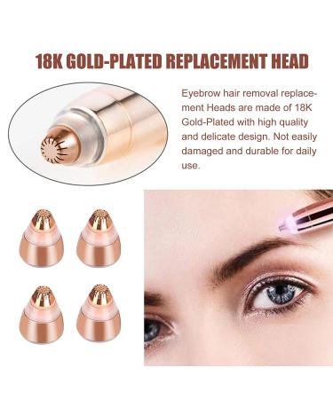 4 Pack Flawless Replacement Heads - Facial Hair Removal Tool for Women - Smooth Finish - Cleaning Brush Included (Rose Gold) - Buy Online on GoSupps.com