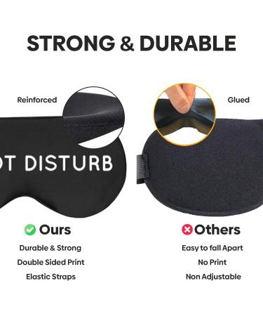 Charcoal Double-Sided Silk Sleep Mask for Men & Women | Light Blocking Eye Mask for Travel | Soft Breathable Comfort with Elastic Strap - Buy Online on GoSupps.com