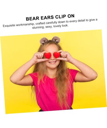 Beavorty 2 Pairs bear ear hair clip hair style hairdo bear ears hair clips hairpins hair for women ladies headbands fluffy animal ears hair accessories for girls hair accessories cute - Buy Online on GoSupps.com