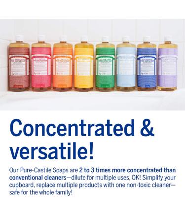 Dr. Bronner's Rose Pure-Castile Liquid Soap 32oz - Organic, Vegan, Non-GMO - Multipurpose for Face, Body, Hair, Laundry, Pets & Dishes - Buy Online on GoSupps.com