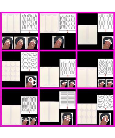 Warm Girl 680 Pieces 30 Designs French Manicure Nail Stickers Nail Art Tips Guides for DIY Decoration Stencil Tools 24 Sheets - Buy Online on GoSupps.com