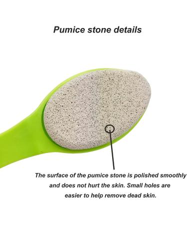 Foot Stone Brush Exfoliating Shower Scrubber with Pumice - Green | 1 Count - Buy Online on GoSupps.com