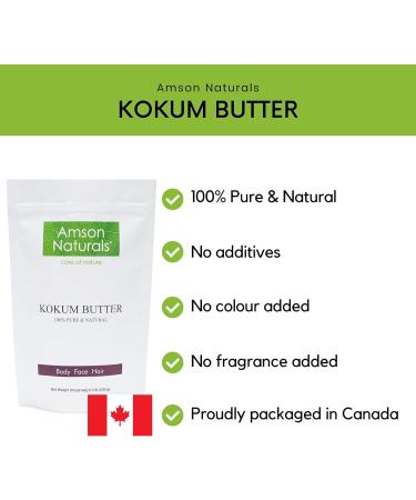 Kokum Butter 0.5 lb / 230g by Amson Naturals-100% Pure and Natural 230 g (Pack of 1) - Buy Online on GoSupps.com