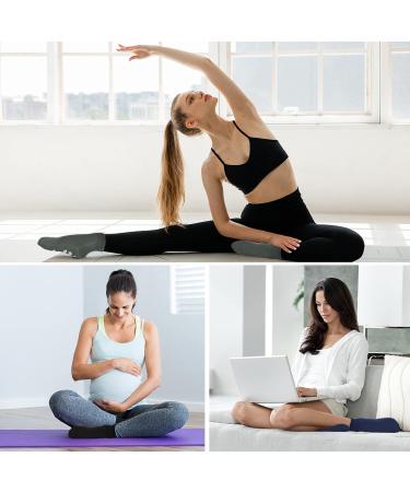 Colexy Anti-Slip Couples Yoga Socks for Men & Women - Non-Slip Pilates Socks in Black & Navy (Sizes M 35-42) - Buy Online on GoSupps.com