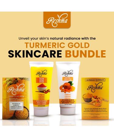 Reshma Beauty Turmeric Gold Skincare Bundle Face Wash Cream Face Mask and Soap Good for All Skin Types Cruelty-Free For Daily Use Pack of 4 - Buy Online on GoSupps.com