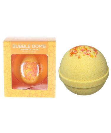 Two Sisters Bubble Bath Bomb Large 99% Natural Fizzy for Women  Teens and Kids. Moisturizes Dry Sensitive Skin. Releases Color  Scent  and Bubbles. Handmade in USA (Caribbean Crush)