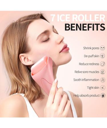 Teenitor Face Roller Ice Roller for Face & Eye Puffiness Relief Eye Roller for Puffy Eyes Facial Ice Roller Ice Face Roller Skin Care Beauty Tools Pink - Buy Online on GoSupps.com