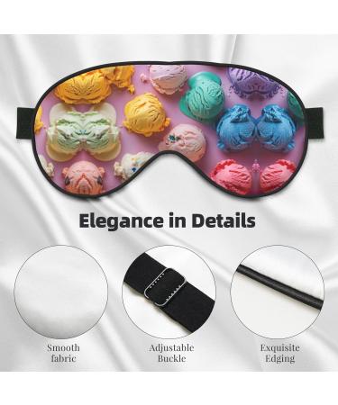 Shop Many Colored Ice Cream Sleep Mask | Adjustable Breathable & Fashionable Eye Mask for Comfortable Sleep | International Shipping Available - Buy Online on GoSupps.com