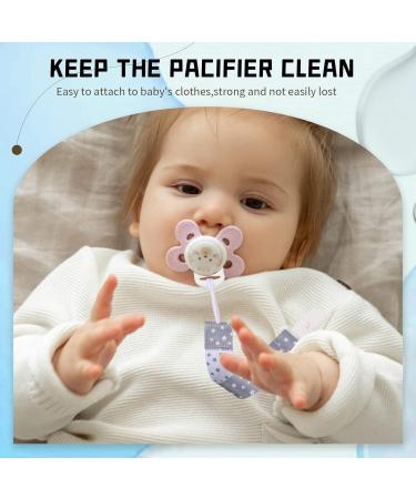 4-Piece Baby Pacifier Chain Set | Silicone Strap & Adapter with Clip | Universal Pacifier Holder for Safe and Secure Use - Buy Online on GoSupps.com