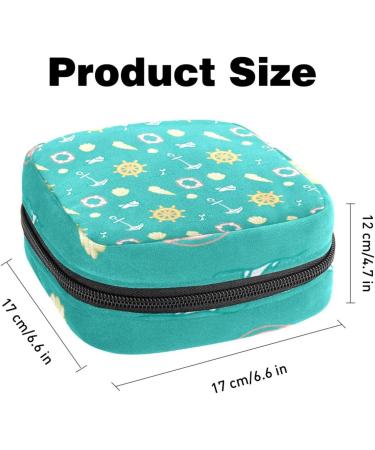 Stylish Menstrual Pad Bag with Zipper - Ladies Napkin Pouch & Tampons Collection Bag for Women & Girls (Compass Anchor) - Buy Online on GoSupps.com
