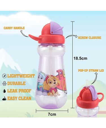 Shop 2x Paw Patrol Skye Water Bottles - BPA-Free 340ml Purple Sports Bottle with Straw for Kids Perfect for School & Picnic - Buy Online on GoSupps.com