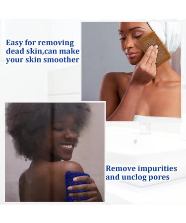 2 Pack African Net Sponge | Exfoliating Body Scrubber for Daily Use | Blue & Brown - International Shipping Available - Buy Online on GoSupps.com