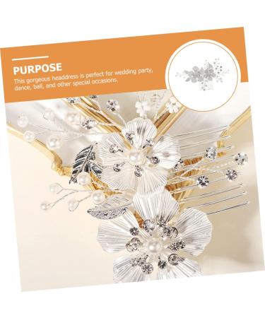 FRCOLOR Comb hair comb clip Bride Headdress Bride Hair Comb Bride Headdress hair combs Flower Hair Clip Bride Flower Hair Comb Hair piece bridesmaid Rhinestone Wedding - Buy Online on GoSupps.com