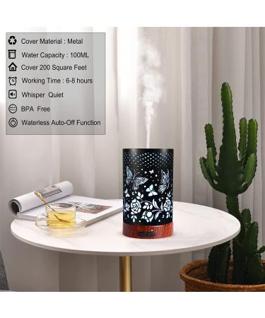Ultrasonic Cool Mist Aromatherapy Diffuser | 7 Lighting Modes | Waterless Auto Shut-Off | Butterfly Design - Buy Online on GoSupps.com