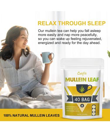 Organic Mullein Leaf Herbal Tea | Respiratory Support, Lung Cleanse & Immune Boost | Non-GMO - 40 Tea Bags - Buy Online on GoSupps.com