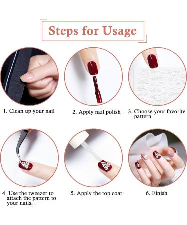 4 Sheets Christmas Nail Art Stickers 5D Embossed Snowflake Nail Decals Self-Adhesive Nail Stickers with Tweezers DIY Christmas Nail Design Decoration for Women Girls Style1 - Buy Online on GoSupps.com